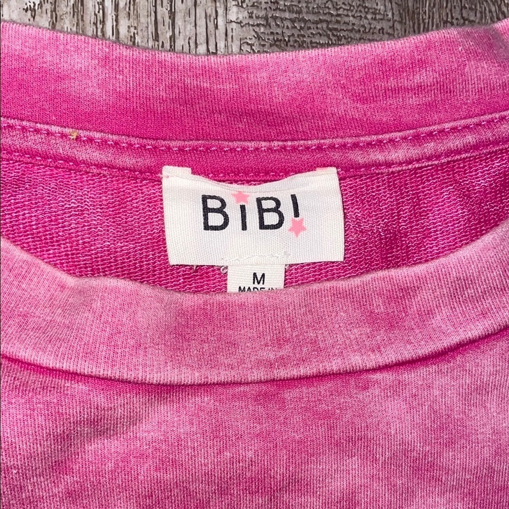Bibi Pink Sweater with Pink Patterned Sleeves - Picture 3 of 8